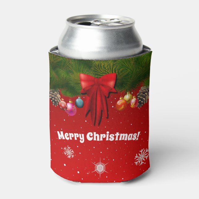 Farbenfrohe Weihnachtsdekorationen Dosenkühler (Kanne Vorderseite)