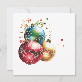 Farbenfrohe Weihnachtsdekorationen mit Glitter Feiertagskarte