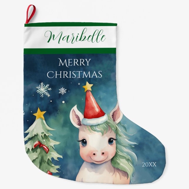 Farbenfrohe Weihnachtsfeier Großer Weihnachtsstrumpf (Vorderseite)