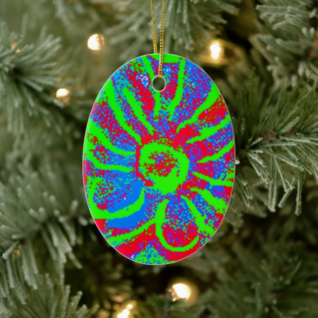 Farbenfrohe Weihnachtsfeier Keramik Keramik Ornament (Baum)