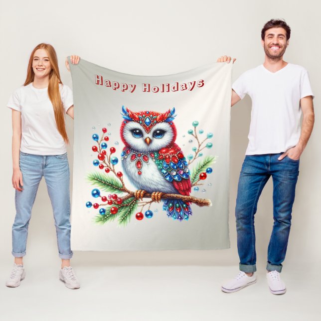 Farbenfrohe Weihnachtsfeiertage Fleece Blanket (Beispiel)