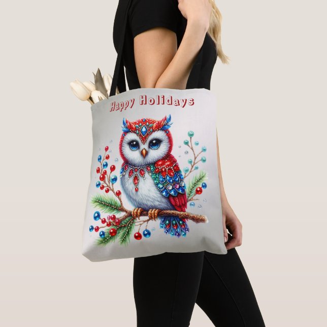 Farbenfrohe Weihnachtsfeiertage Tote Tasche (Von Nahem)