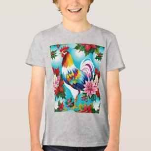 Farbenfrohe Weihnachtsgebäck und -poinsettias Tri-Blend Shirt