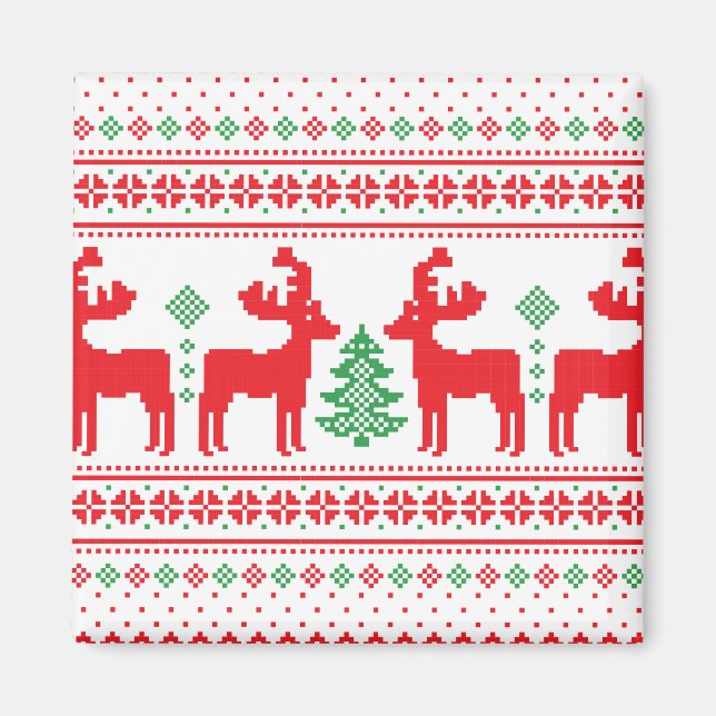 Farbenfrohe Weihnachtsgeschenke Magnet (Vorne)