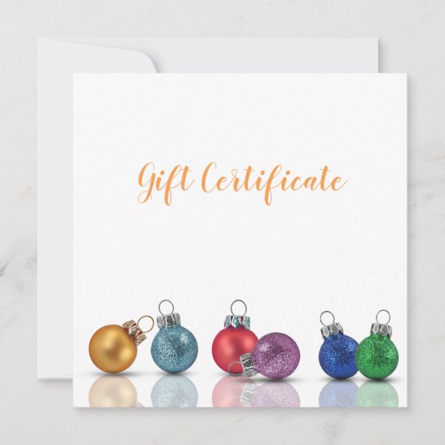 Farbenfrohe Weihnachtsgeschenkkarte für den Glitze (Vorderseite)