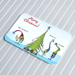 Farbenfrohe Weihnachtskarikatur Magnet