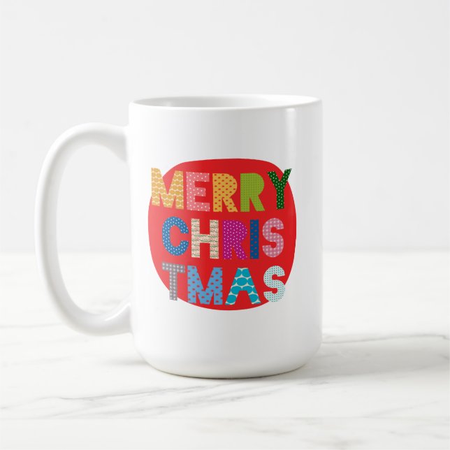 Farbenfrohe Weihnachtskids Weihnachtsgeschenk Tass Kaffeetasse (Links)