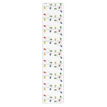 Farbenfrohe Weihnachtsleuchten Tischläufer