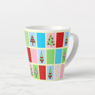 Farbenfrohe Weihnachtsmuster Milchtasse