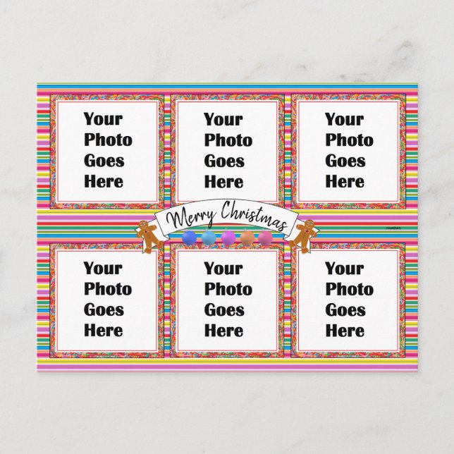 Farbenfrohe Weihnachtspostkarte HAMbWG Postkarte (Vorderseite)