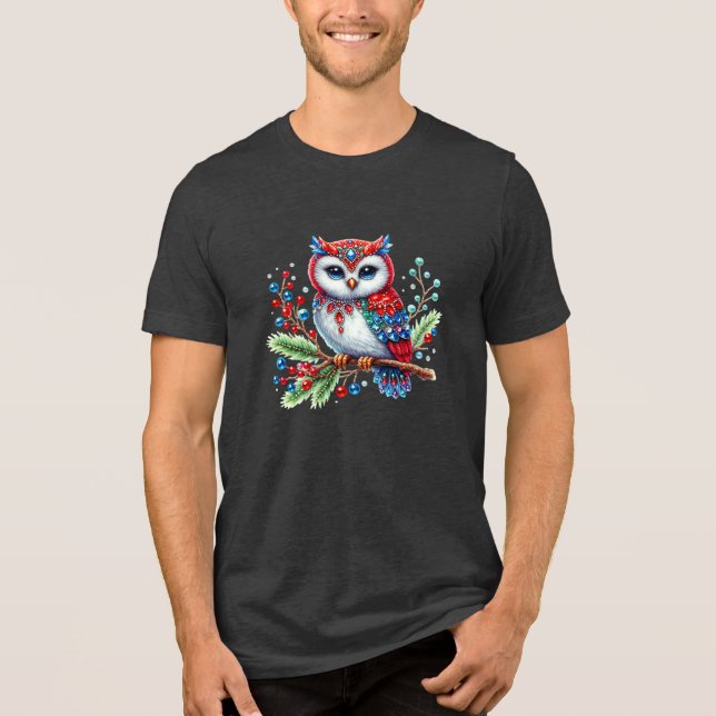 Farbenfrohe Weihnachtsschale T - Shirt der Männer (Vorderseite)
