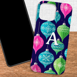 Farbenfrohe Weihnachtsschmuck Mit Monogramm iPhone 16 Pro Max Hülle