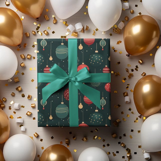 Farbenfrohe Weihnachtsschmuck Muster Geschenkpapier (Von Creator hochgeladen)