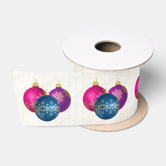 Farbenfrohe Weihnachtsschmuck Satinband