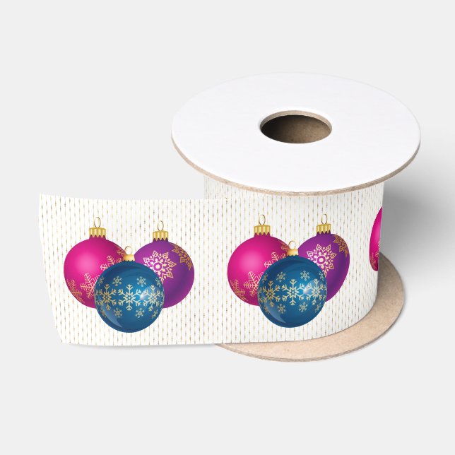 Farbenfrohe Weihnachtsschmuck Satinband (Spule)