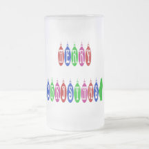Farbenfrohe Weihnachtsschmuck Schriftart