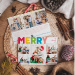 Farbenfrohe Weihnachtszeit im Foto des 8. Feiertagskarte<br><div class="desc">Genießen Sie die Freude und die Magie der Urlaubssaison mit dieser einzigartigen und festlichen, bunten Weihnachtszeit in Rezension 8 Foto Urlaubskarte. Das einfache, aber lustige Design zeichnet sich durch eine Rot-, Grün-, Gelb-, Blau-, Orange- und Rosa-Farbpalette aus, die eine lebhafte und fröhliche Atmosphäre schafft. Die kreative und minimalistische Herangehensweise mit...</div>