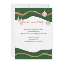 Farbenfrohe Weihnachtszeit-Party Einladung