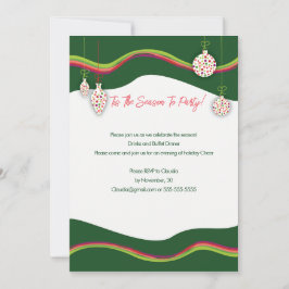 Farbenfrohe Weihnachtszeit-Party Einladung