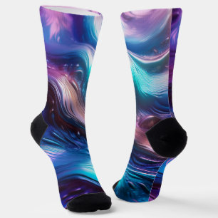 Farbenfrohe Wellen Socken