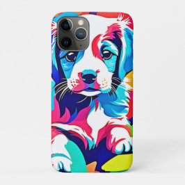 Farbenfrohe Welpenkunst Case-Mate iPhone Hülle