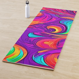 Farbenfrohe Welt: Blühende Muster Yogamatte