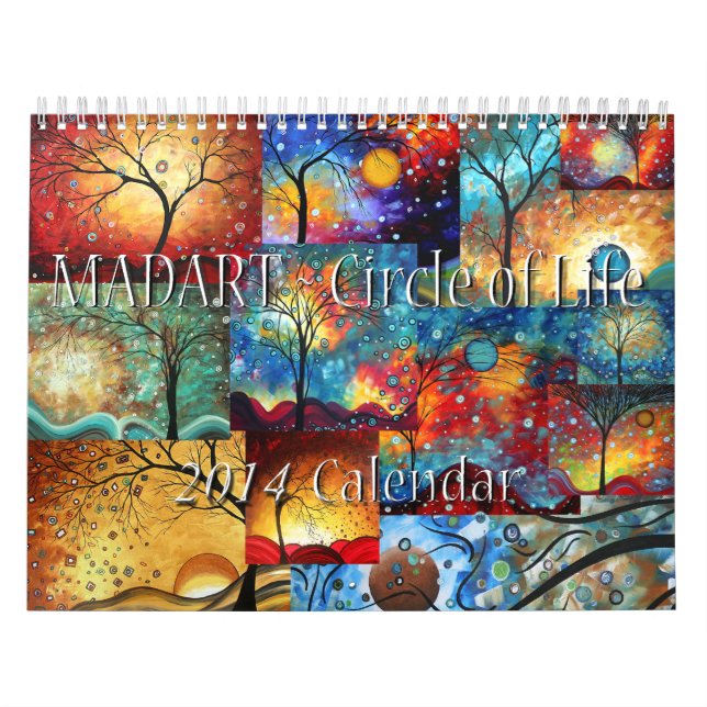 Farbenfrohe Whimsical 2014 Kalender Schöne Kunst (Titelbild)