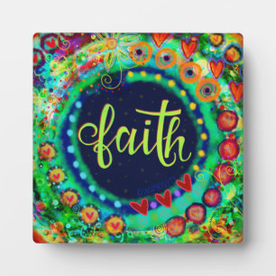Farbenfrohe Whimsical Fuit Faith Inspirivity easel Fotoplatte