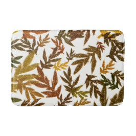 Farbenfrohe Whimsical Herbst Rustikale Blätter Badematte