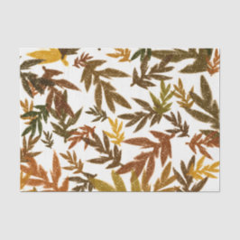 Farbenfrohe Whimsical Herbst Rustikale Blätter Seidenpapier