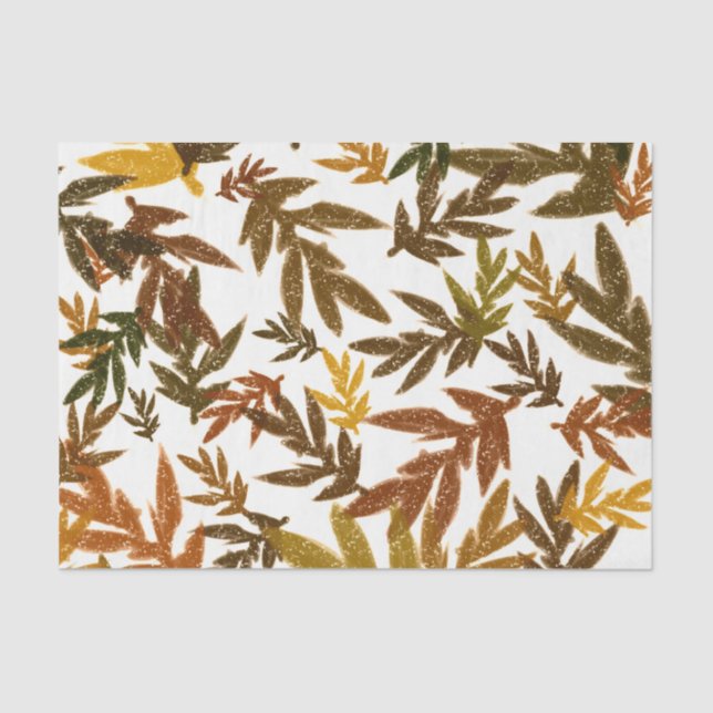Farbenfrohe Whimsical Herbst Rustikale Blätter Seidenpapier (Vorderseite)