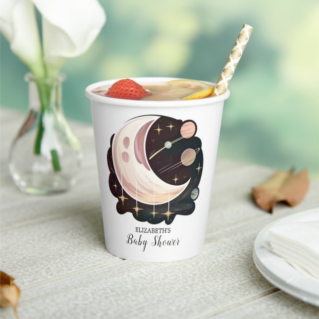 Farbenfrohe Whimsical Stars Kinderdusche Pappbecher (In Situ)