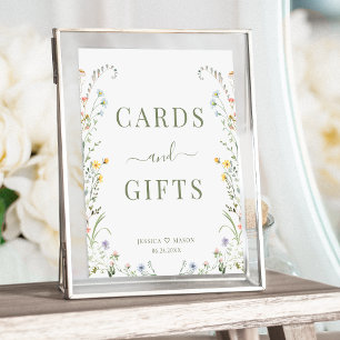 Farbenfrohe Wiesen-Blume Hochzeitskarten & Geschen Poster