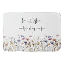 Farbenfrohe Wildblume Badematte