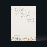 Farbenfrohe Wildblume Beige Hochzeitkarte Hinweiskarte<br><div class="desc">Diese farbenfrohe Wildblume beige Hochzeitsnacht ist perfekt für Ihre schlichte, skurrile Sommerhochzeit. Die hellen, zauberhaften Rosa-, Gelb-, Orange- und Goldfloralen verleihen diesem Produkt das Gefühl eines minimalistisch eleganten Vintagen Hippie-Frühlingsgartens. Das moderne Design ist künstlerisch und zart und zeigt eine klassische erdige Wiese in Aquarell. Egal für welchen Blickwinkel Sie sich...</div>