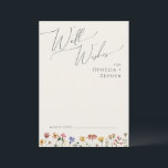 Farbenfrohe Wildblume Beige Hochzeitkarte Hinweiskarte<br><div class="desc">Diese farbenfrohe Wildblume beige Hochzeitsnacht ist perfekt für Ihre schlichte, skurrile Sommerhochzeit. Die hellen, zauberhaften Rosa-, Gelb-, Orange- und Goldfloralen verleihen diesem Produkt das Gefühl eines minimalistisch eleganten Vintagen Hippie-Frühlingsgartens. Das moderne Design ist künstlerisch und zart und zeigt eine klassische erdige Wiese in Aquarell. Egal für welchen Blickwinkel Sie sich...</div>