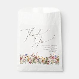 Farbenfrohe Wildblume | Beige Meadow Vielen Dank Geschenktütchen