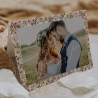 Farbenfrohe Wildblume | Beige Wiese Faltes Foto