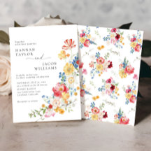 Farbenfrohe Wildblume Blumenhochzeit