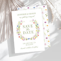 Farbenfrohe Wildblume bohemitisch rustikal Save th