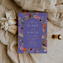 Farbenfrohe Wildblume Einladung