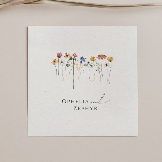 Farbenfrohe Wildblume | Hochzeit von Napkins Serviette (Von Creator hochgeladen)
