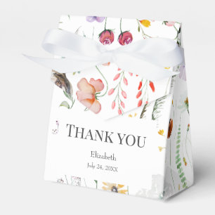Farbenfrohe Wildblume Meadow Brautparty Danke Geschenkschachtel
