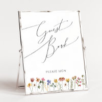 Farbenfrohe Wildblume | Meadow Guest Book Sign