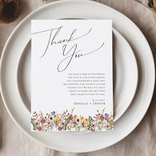 Farbenfrohe Wildblume   Meadow Table Dankeschön Ca Postkarte