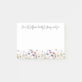 Farbenfrohe Wildblume Post-it Klebezettel