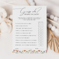 Farbenfrohe Wildblume raten, wer Mama- oder Daddy-