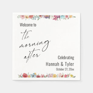 Farbenfrohe Wildblume Serviette