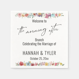 Farbenfrohe Wildblume Serviette