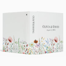 Farbenfrohe Wildblume Wiesen Hochzeitsplaner
